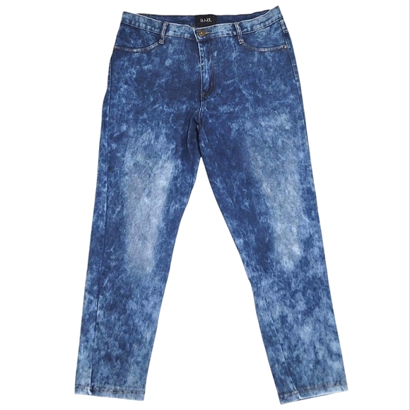 Dazl Blue Jeans Stone Wash Denim Retro 90s Straight Leg Plus Size Womens 2X - Picture 1 of 7